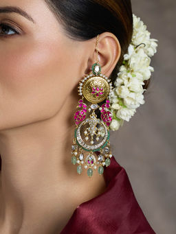 Joules By Radhika - Multi-Color Radiant Royale Chandbali Earrings