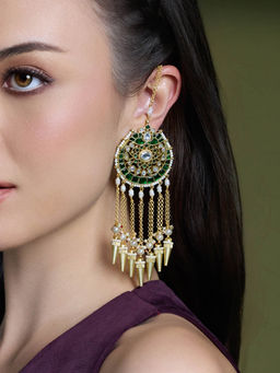 Joules By Radhika - Multi-Color Regal Dazzle Drop Chandbali Earrings