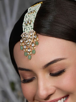 Joules By Radhika - White Majestic Bloom Maang Tikka