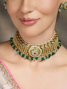 Joules By Radhika - Green Graceaura Antique Choker