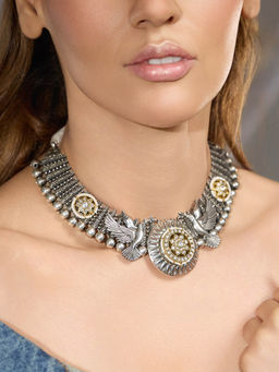 Joules By Radhika - White Rustic Grace Necklace