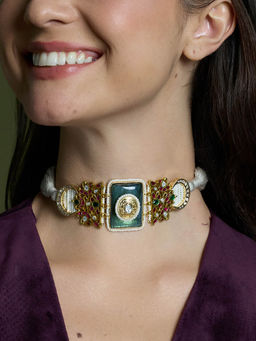 Joules By Radhika - Multi-Color Azure Allure Choker