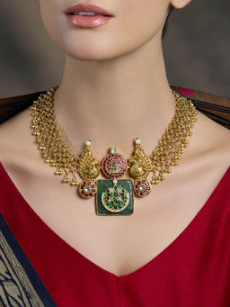 Joules By Radhika - Multi-Color Temple Coin Necklace