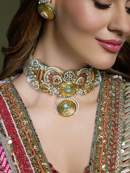 Joules By Radhika - Multi-Color Antique Celestial Charm Necklace