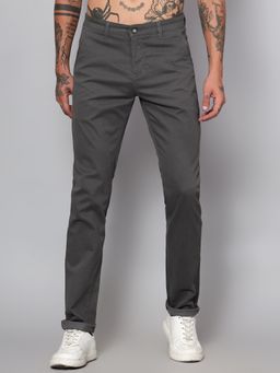 Cantabil - Men Dark Grey Casual Trouser