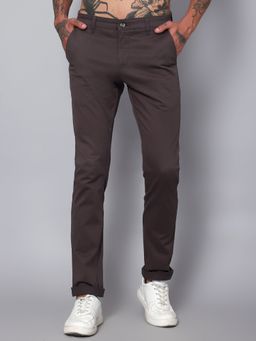 Cantabil - Men Dark Grey Casual Trouser