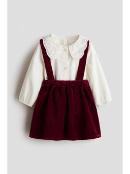 H&M - Girls Red 2-Piece Blouse and Skirt