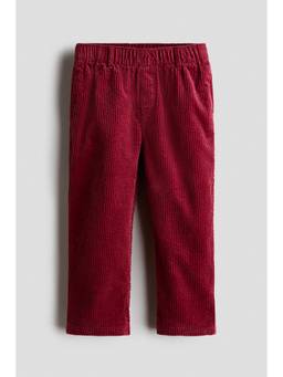 H&M - Kids Red Cotton Corduroy Trousers