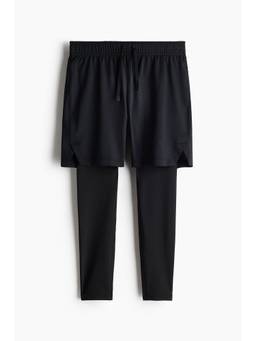 H&M - Boys Black Layered Football Tights With Thermomove