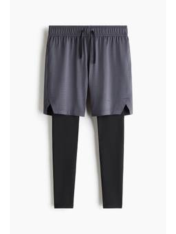 H&M - Boys Grey Layered Football Tights With Thermomove