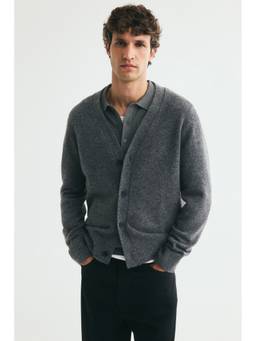 H&M - Men Grey Regular Fit Cardigan
