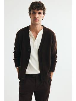 H&M - Men Brown Regular Fit Cardigan