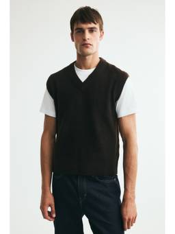 H&M - Men Brown Relaxed Fit Sweater Vest