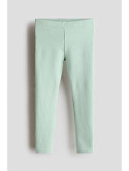 H&M - Girls Green Brushed-Inside Leggings