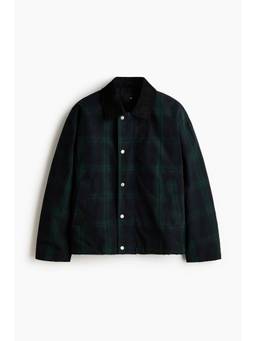 H&M - Men Green Cotton Coach Jacket
