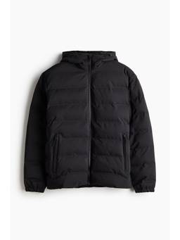 H&M - Men Black Padded Windproof & Water-Repellent Jacket