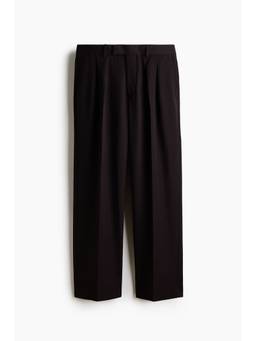 H&M - Men Brown Loose Fit Suit Trousers