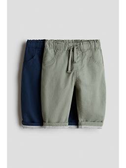 H&M - Boys Multi-Color 2-Pack Lined Cotton Joggers