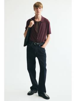H&M - Men Purple Regular Fit Fine-Knit Shirt