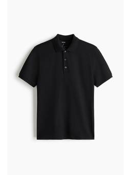H&M - Men Black Cooling Regular Fit Polo T-Shirt