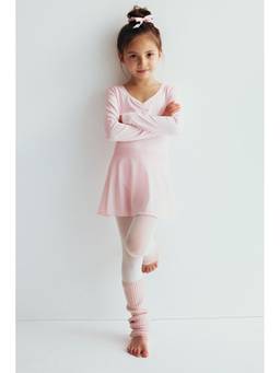 H&M - Girls Pink 2-Piece Leotard And Skirt Dance Set With Drymove