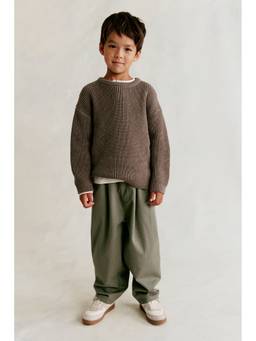 H&M - Boys Green Cotton Twill Chinos