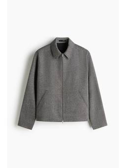 H&M - Men Black Collared Wool-Blend Jacket
