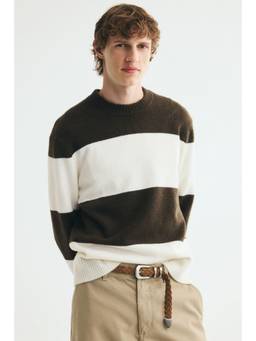 H&M - Men Multi-Color Regular Fit Knitted Jumper
