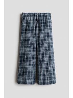 H&M - Girls Blue Wide-Leg Cotton Trousers