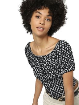 ONLY - Women Printed Black Top