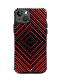 DailyObjects - Rhombus Red Stride 2.0 Case Cover For iPhone 13-6.1-inch