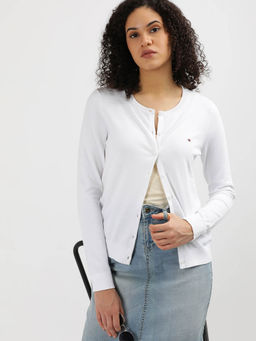 Tommy Hilfiger - Women's White Color Cardigan