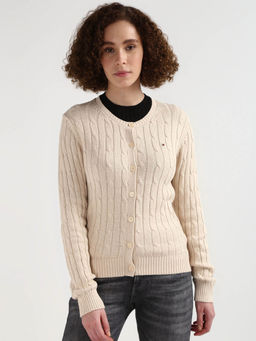 Tommy Hilfiger - Women's Beige Color Cardigan