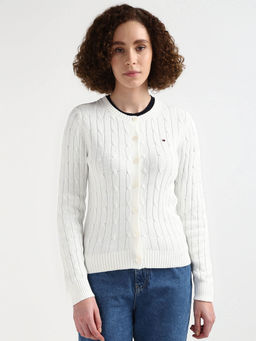 Tommy Hilfiger - Women's White Color Cardigan