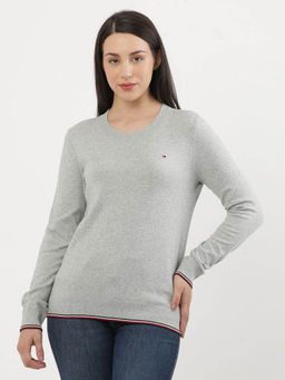 Tommy Hilfiger - Women's Grey Color Sweater