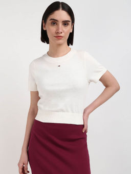 Tommy Hilfiger - Women's White Color Sweater