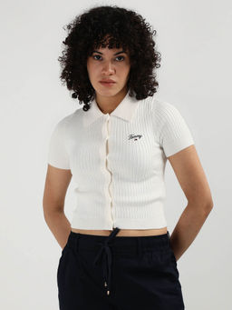 Tommy Hilfiger - Women's White Color Cardigan