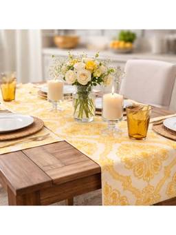 Nesterra - Yellow Poly-Rich Blend Table Runner (6 Seater)