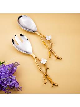 Gibox - Blossom Stem Salad Server Cutlery (Pack of 2)