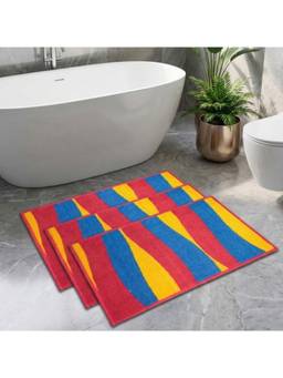 Athom Living - Multi-Color Easy Home Designer Soft Anti Slip Bath Mats (Pack Of 3) (M)