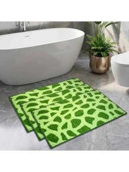 Athom Living - Green Easy Home Designer Soft Anti Slip Bath Mats (Pack Of 3) (M)