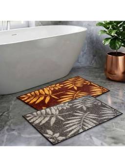 Athom Living - Multi-Color Easy Home Designer Soft Anti Slip Bath Mats (Pack Of 2) (M)