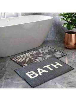 Athom Living - Multi-Color Easy Home Designer Soft Anti Slip Bath Mats (Pack Of 2) (M)