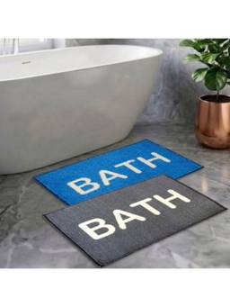 Athom Living - Multi-Color Easy Home Designer Soft Anti Slip Bath Mats (Pack Of 2) (M)