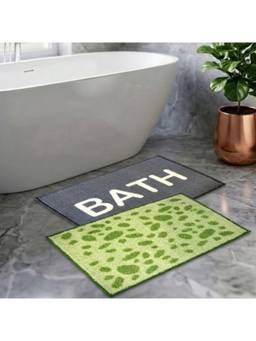 Athom Living - Multi-Color Easy Home Designer Soft Anti Slip Bath Mats (Pack Of 2) (M)