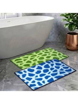 Athom Living - Multi-Color Easy Home Designer Soft Anti Slip Bath Mats (Pack Of 2) (M)