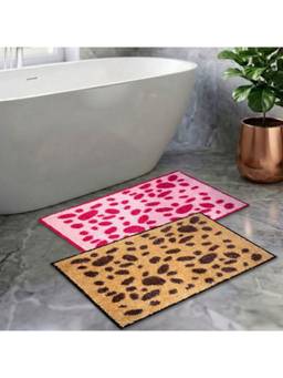 Athom Living - Multi-Color Easy Home Designer Soft Anti Slip Bath Mats (Pack Of 2) (M)