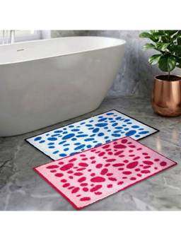 Athom Living - Multi-Color Easy Home Designer Soft Anti Slip Bath Mats (Pack Of 2) (M)
