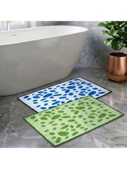 Athom Living - Multi-Color Easy Home Designer Soft Anti Slip Bath Mats (Pack Of 2) (M)