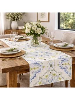Nesterra - Poly-Rich Blend White Table Runner (6 Seater)